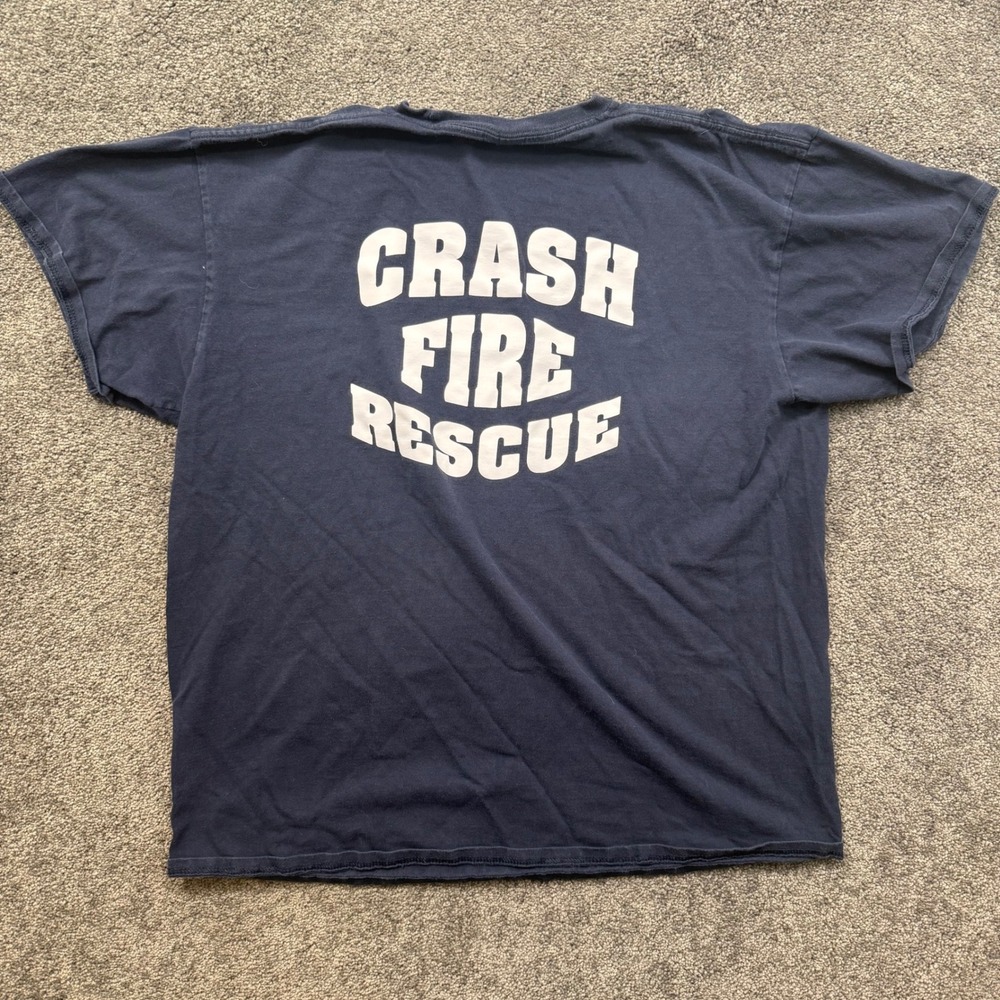 Bangor Airport Crash Rescue Maine Air National Guard Fire Department T-Shirt XL
